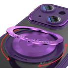 For iPhone 14 360 Holder Magsafe Acrylic Hybrid TPU Phone Case(Purple) - 3