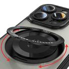 For iPhone 14 Pro Max 360 Holder Magsafe Acrylic Hybrid TPU Phone Case(Black) - 3