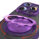 For iPhone 13 Pro Max 360 Holder Magsafe Acrylic Hybrid TPU Phone Case(Purple) - 3