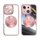 For iPhone 13 360 Holder Magsafe Acrylic Hybrid TPU Phone Case(Pink) - 2