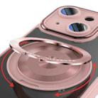 For iPhone 13 360 Holder Magsafe Acrylic Hybrid TPU Phone Case(Pink) - 3