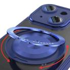 For iPhone 13 360 Holder Magsafe Acrylic Hybrid TPU Phone Case(Blue) - 3