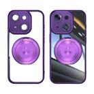 For iPhone 13 360 Holder Magsafe Acrylic Hybrid TPU Phone Case(Purple) - 2