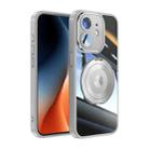 For iPhone 12 360 Holder Magsafe Acrylic Hybrid TPU Phone Case(Grey) - 1