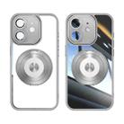 For iPhone 12 360 Holder Magsafe Acrylic Hybrid TPU Phone Case(Grey) - 2