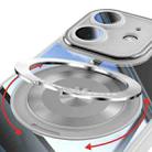 For iPhone 12 360 Holder Magsafe Acrylic Hybrid TPU Phone Case(Grey) - 3