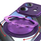 For iPhone 12 360 Holder Magsafe Acrylic Hybrid TPU Phone Case(Purple) - 3