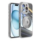 For iPhone 16 Pro Max 360 Holder Magsafe Acrylic Hybrid TPU Phone Case(Grey) - 1