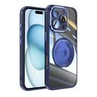 For iPhone 16 Pro Max 360 Holder Magsafe Acrylic Hybrid TPU Phone Case(Blue) - 1