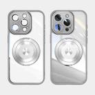 For iPhone 16 Pro Max 360 Holder Magsafe Acrylic Hybrid TPU Phone Case(Frosted White) - 2