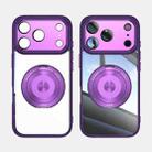 For iPhone 17 Pro Max 360 Holder Magsafe Acrylic Hybrid TPU Phone Case(Purple) - 2