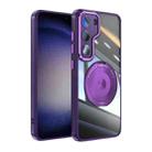 For Samsung Galaxy S23+ 5G 360 Holder Magsafe Acrylic Hybrid TPU Phone Case(Purple) - 1