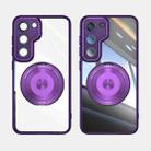 For Samsung Galaxy S23+ 5G 360 Holder Magsafe Acrylic Hybrid TPU Phone Case(Purple) - 2