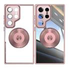 For Samsung Galaxy S24 Ultra 5G 360 Holder Magsafe Acrylic Hybrid TPU Phone Case(Pink) - 2