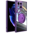 For Samsung Galaxy S23 Ultra 5G 360 Holder MagSafe Acrylic Hybrid TPU Phone Case(Purple) - 1