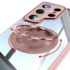 For Samsung Galaxy S25 Ultra 5G 360 Holder MagSafe Acrylic Hybrid TPU Phone Case(Pink) - 3