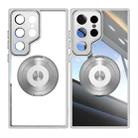 For Samsung Galaxy S25 Ultra 5G 360 Holder MagSafe Acrylic Hybrid TPU Phone Case(Grey) - 2