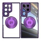 For Samsung Galaxy S25 Ultra 5G 360 Holder MagSafe Acrylic Hybrid TPU Phone Case(Purple) - 2