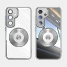 For Samsung Galaxy S24 FE 5G 360 Holder MagSafe Acrylic Hybrid TPU Phone Case(Grey) - 2
