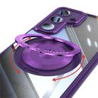 For Samsung Galaxy S24 FE 5G 360 Holder MagSafe Acrylic Hybrid TPU Phone Case(Purple) - 3