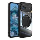 For Google Pixel 8a 360 Holder Magsafe Acrylic Hybrid TPU Phone Case(Black) - 1