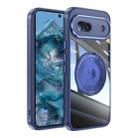 For Google Pixel 8a 360 Holder Magsafe Acrylic Hybrid TPU Phone Case(Blue) - 1
