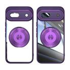 For Google Pixel 8a 360 Holder Magsafe Acrylic Hybrid TPU Phone Case(Purple) - 2