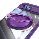 For Google Pixel 8a 360 Holder Magsafe Acrylic Hybrid TPU Phone Case(Purple) - 3