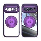 For Google Pixel 9 / 9 Pro 360 Holder Magsafe Acrylic Hybrid TPU Phone Case(Purple) - 2