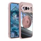 For Google Pixel 9 Pro XL 360 Holder Magsafe Acrylic Hybrid TPU Phone Case(Pink) - 1