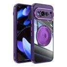 For Google Pixel 9 360 Holder Magsafe Acrylic Hybrid TPU Phone Case(Purple) - 1