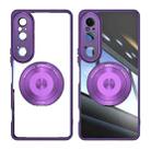 For Sony Xperia 1 VI 360 Holder Magsafe Acrylic Hybrid TPU Phone Case(Purple) - 2