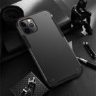 For iPhone 12 mini Solid Color Four-corner Shockproof TPU + PC Protective Case(Black) - 6