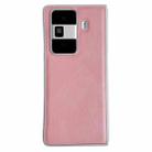 For Honor Magic VS3 Metallic Paint Skin Feel Leather Phone Case(Pink) - 1