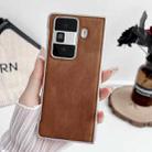 For Honor Magic VS3 Metallic Paint Skin Feel Leather Phone Case(Brown) - 2