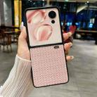 For Honor Magic V Flip Fantasy Weave Pattern Protective Phone Case(Pink) - 2