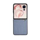 For Honor Magic V Flip Weave Texture PC Phone Case(Blue) - 1