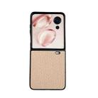 For Honor Magic V Flip Weave Texture PC Phone Case(Gold) - 1