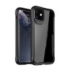 For iPhone 11 iPAKY Shockproof PC Transparent Case(Black) - 1