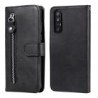 For OPPO Reno3 Pro / Find X2 Neo Fashion Calf Texture Zipper Horizontal Flip Leather Case with Holder & Card Slots & Wallet Function(Black) - 1