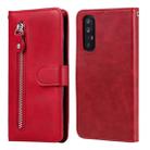 For OPPO Reno3 Pro / Find X2 Neo Fashion Calf Texture Zipper Horizontal Flip Leather Case with Holder & Card Slots & Wallet Function(Red) - 1