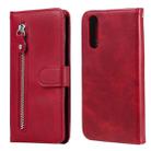 For Sony Xperia 10 II Fashion Calf Texture Zipper Horizontal Flip Leather Case with Holder & Card Slots & Wallet Function(Red) - 1