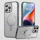 For iPhone 16 Pro Max 360 Rotating MagSafe Magnetic Frosted Phone Case(Grey) - 1