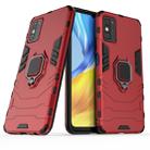 For Huawei Honor X10 Max Shockproof PC + TPU Protective Case with Magnetic Ring Holder(Red) - 1