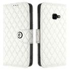 For Samsung Galaxy Xcover 4s / Xcover 4 Rhombic Texture Flip Leather Phone Case with Lanyard(White) - 2
