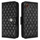 For Samsung Galaxy Xcover7 Rhombic Texture Flip Leather Phone Case with Lanyard(Black) - 2