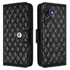For Samsung Galaxy M56 5G Rhombic Texture Flip Leather Phone Case with Lanyard(Black) - 2