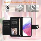 For Samsung Galaxy M56 5G Rhombic Texture Flip Leather Phone Case with Lanyard(Black) - 3