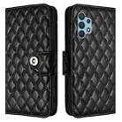 For Samsung Galaxy A32 4G Rhombic Texture Flip Leather Phone Case with Lanyard(Black) - 2