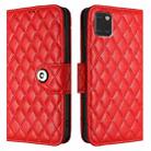For Samsung Galaxy A81 / M60s Rhombic Texture Flip Leather Phone Case with Lanyard(Red) - 2